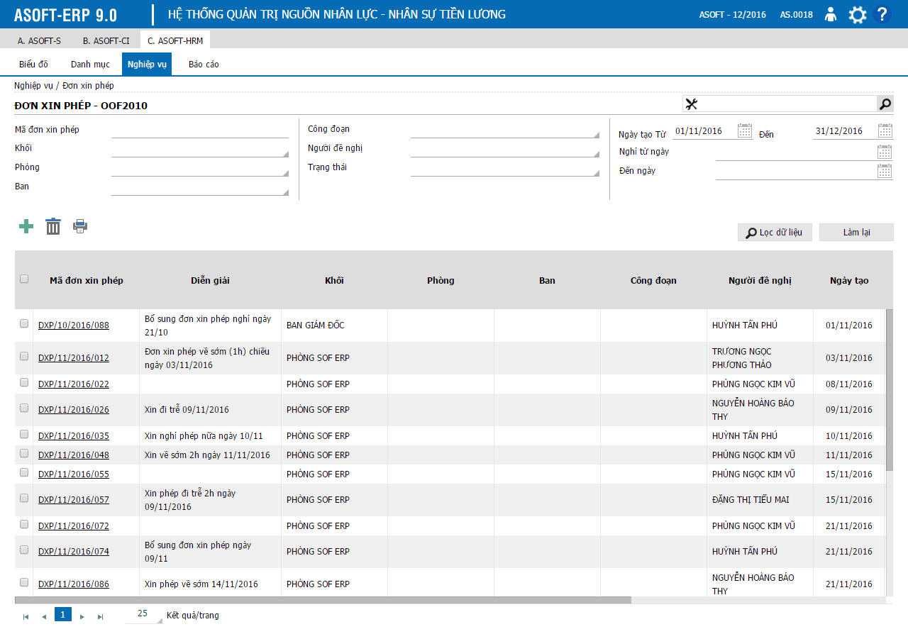 Duyệt phép online, duyet phep online