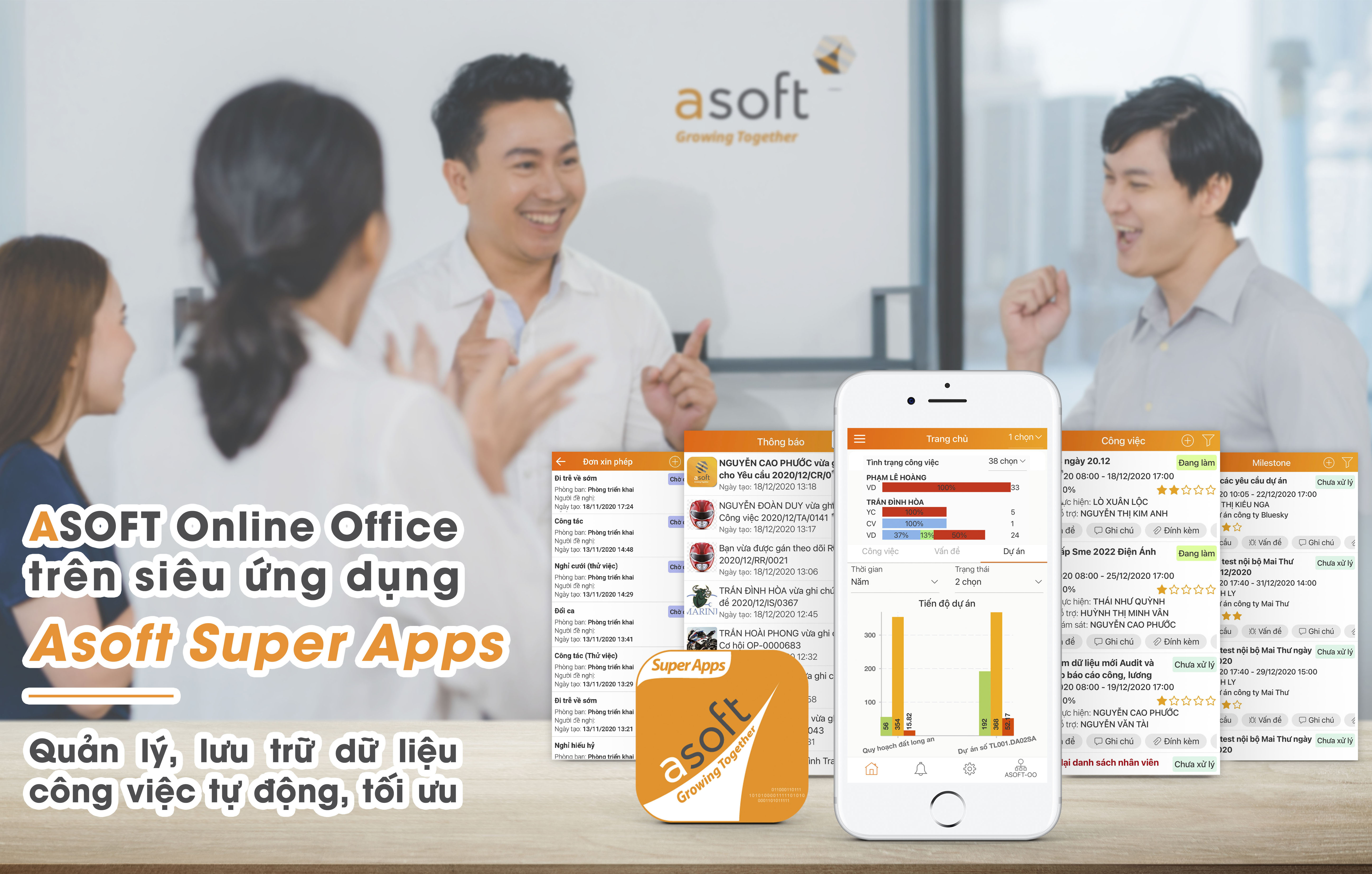 Giới thiệu Asoft Super Apps – Siêu ứng dụng tiện lợi và mạnh mẽ – quản trị doanh nghiệp trong lòng bàn tay