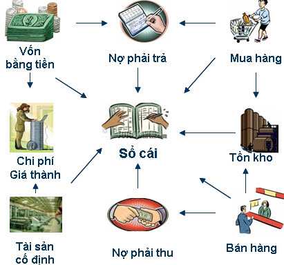 Sổ cái điện tử gộp - phần mềm erp