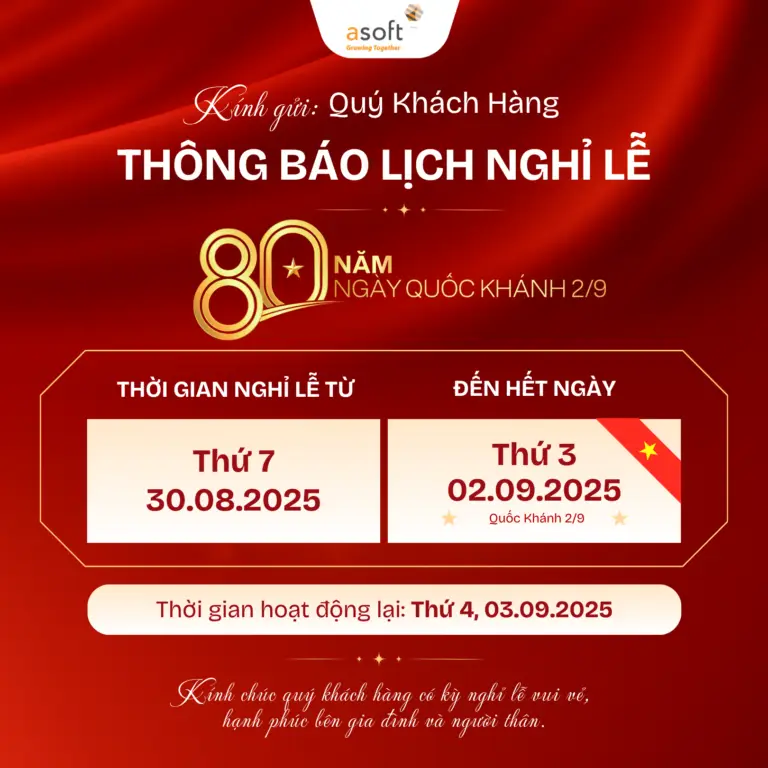 ASOFT chào mừng kỷ niệm 80 năm Quốc Khánh 2/9