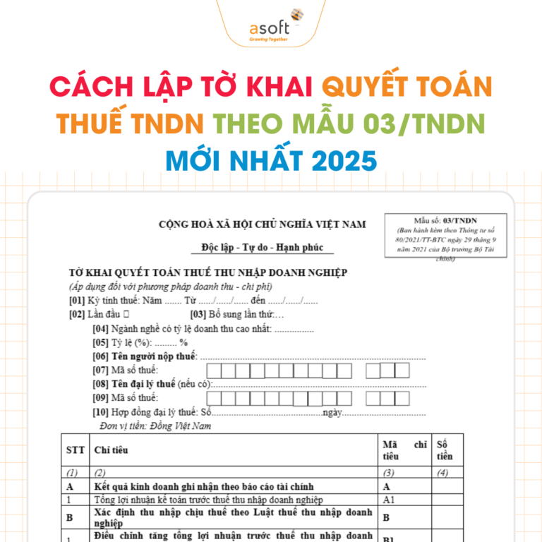Cách lập tờ khai quyết toán thuế TNDN theo mẫu 03/TNDN mới nhất 2025
