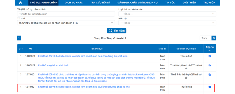 Hướng dẫn kê khai thuế hộ kinh doanh mẫu 01/CNKD