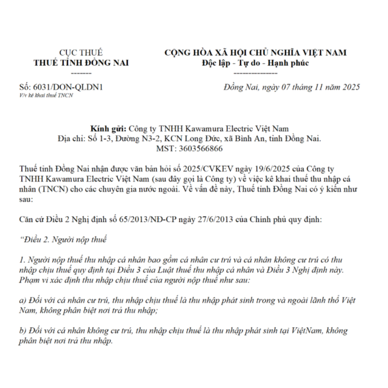 Hướng dẫn mới nhất về kê khai thuế thu nhập cá nhân cho các chuyên gia nước ngoài