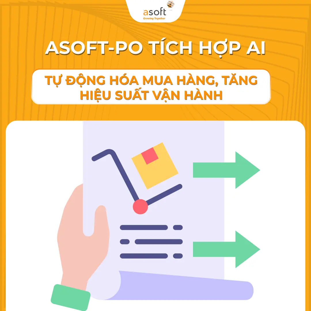 ASOFT-PO tích hợp AI: Tự động hóa mua hàng, tăng hiệu suất vận hành